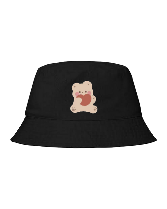 bear Bucket hat Fishman hat cap Black 4