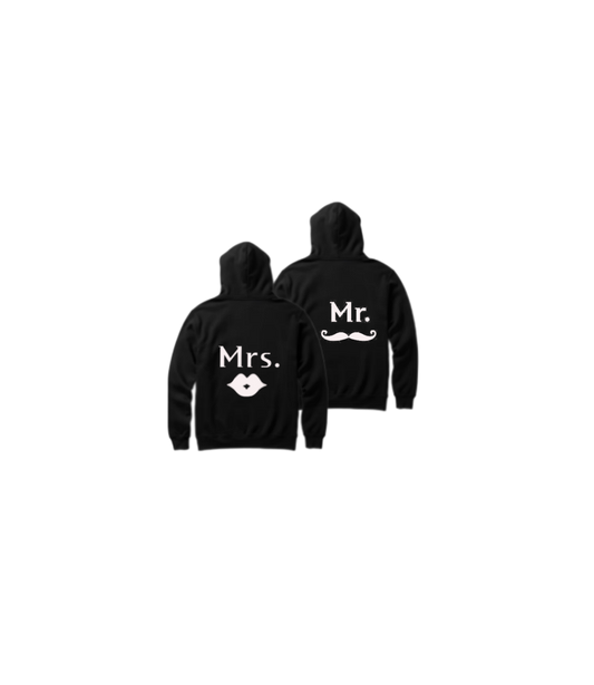 VaIentine coupIe Oversize Hoodie Cables Black Back 4