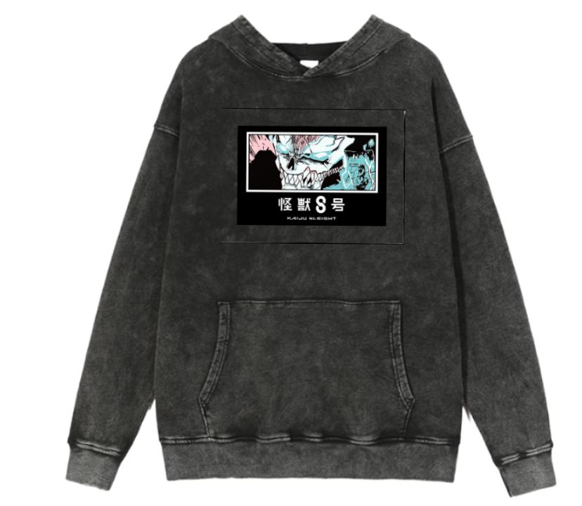 Kaiju No. 8 Over Size hoodie Washed 4