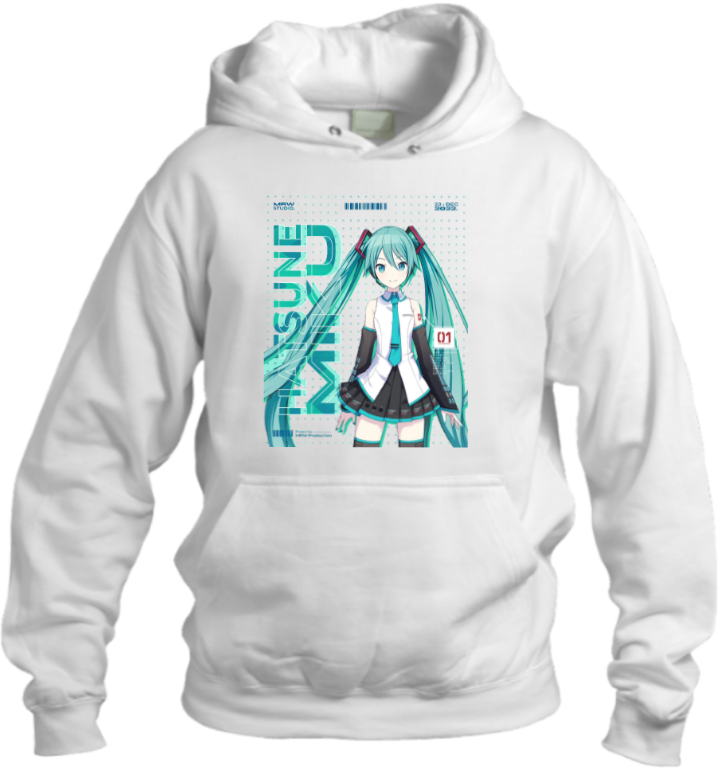 Hatsune Miku One Size hoodie White 4