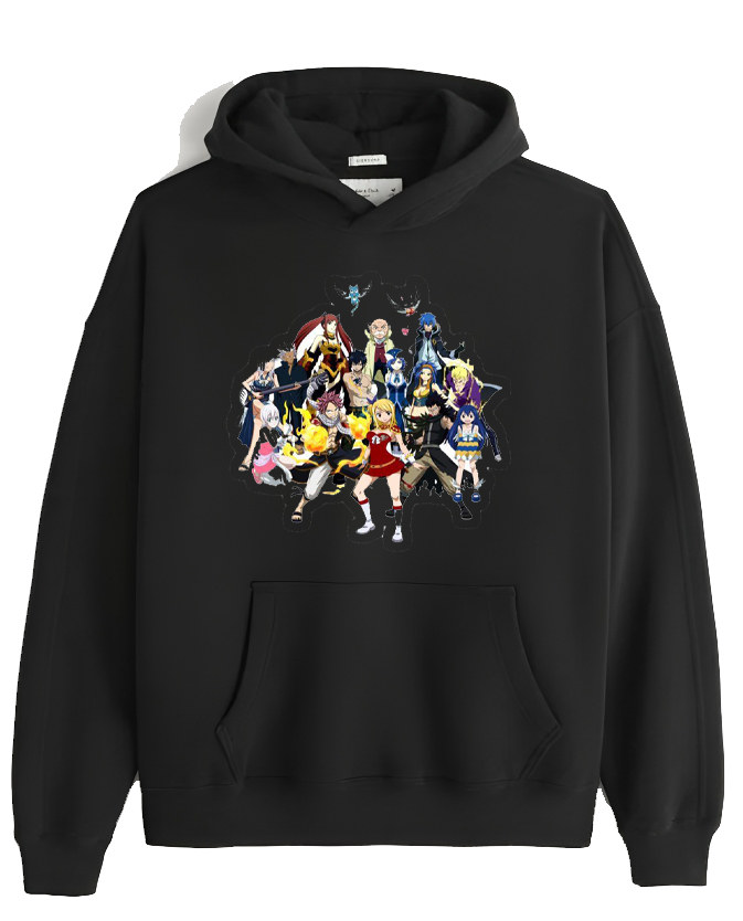fairy tail One Size hoodie Black 4