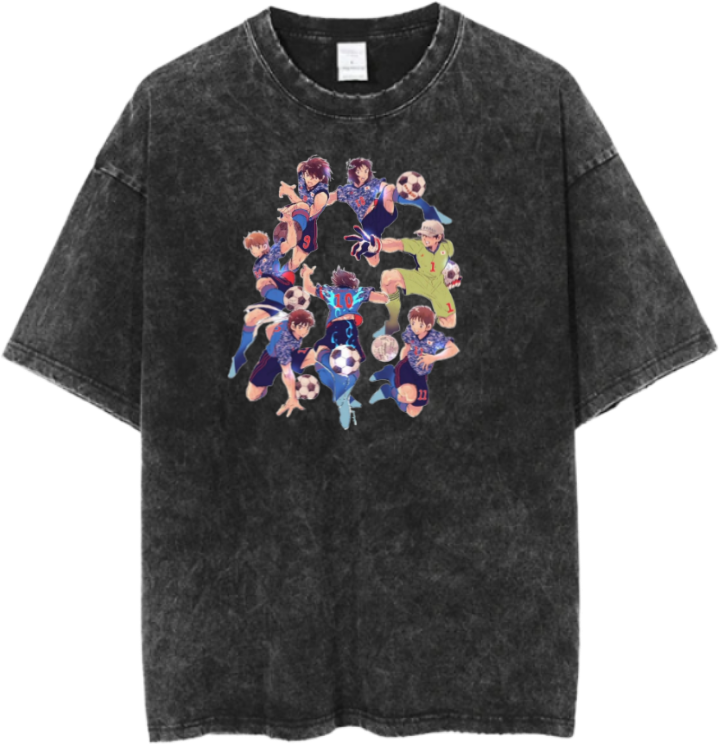 Captain Tsubasa t- shirt Over Size Washed 4