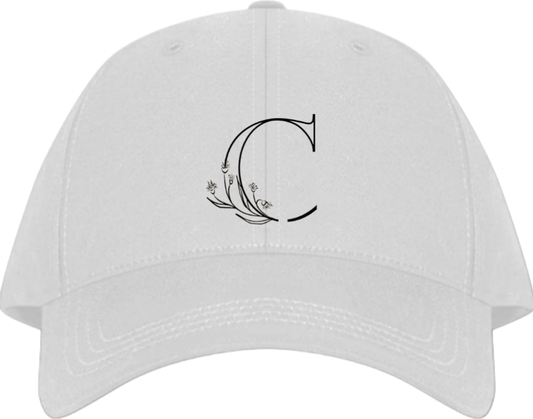 vector letter Baseball cap white C 4
