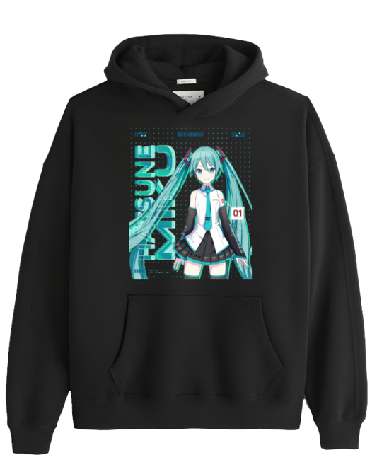 Hatsune Miku One Size hoodie Black 4