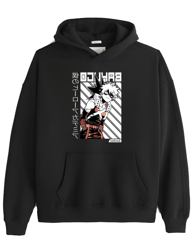 Boku no hero academy bnha One Size hoodie Black 4