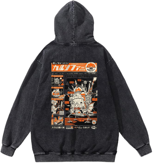 DISTRIBUTION Over Size hoodie Washed Back 87