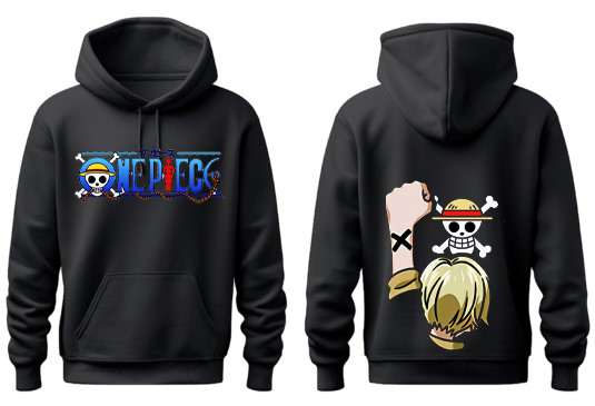 one piece One Size hoodie Black Back 4