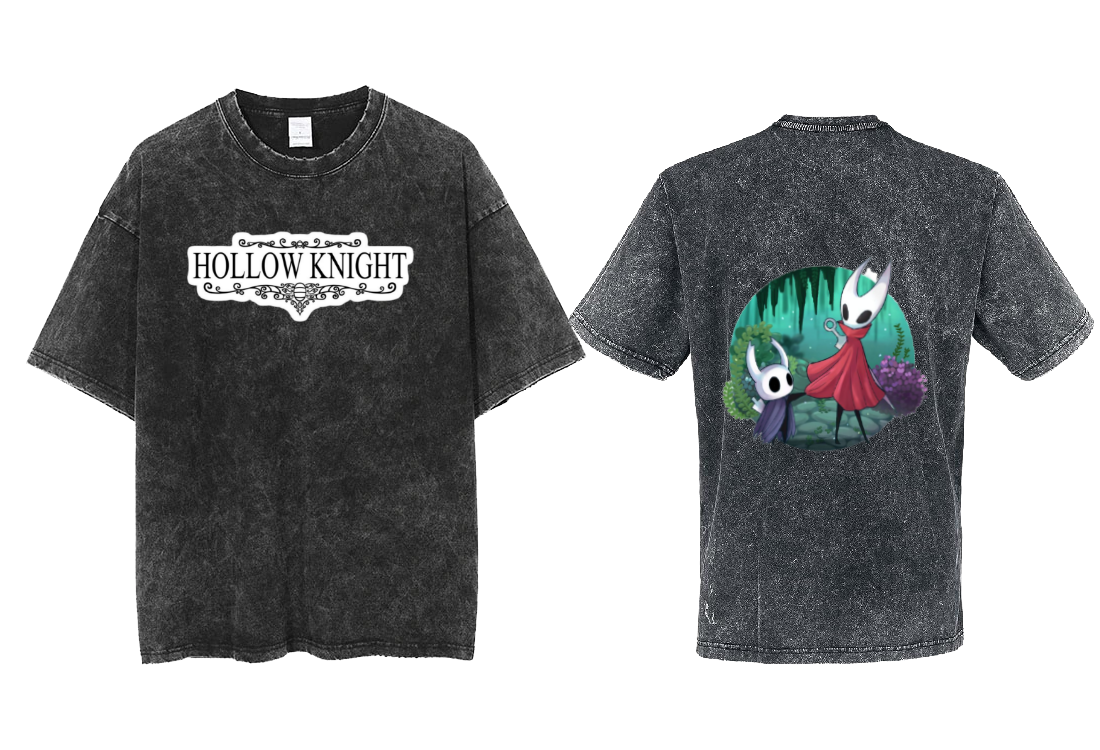 Hollow Knight t- shirt One Size Washed Back 4
