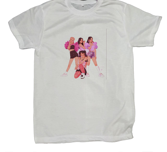 Black pink t- shirt fat White 3