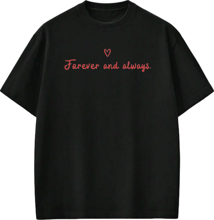 VaIentine coupIe t- shirt Black 4
