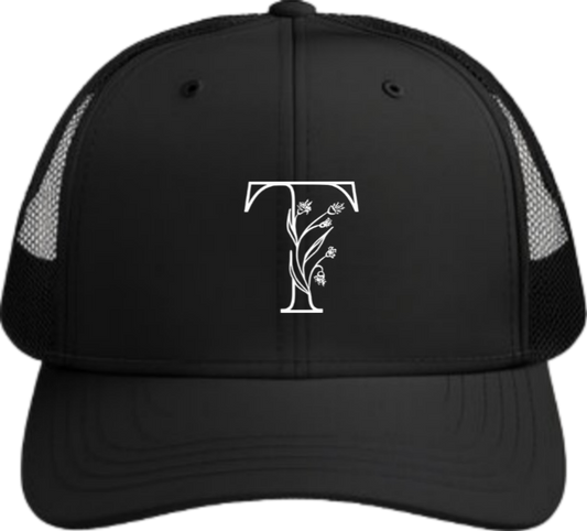 vector letter Baseball cap Black T 4
