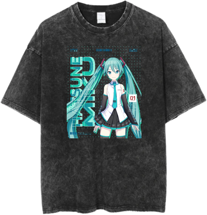 Hatsune Miku t- shirt One Size Washed 4