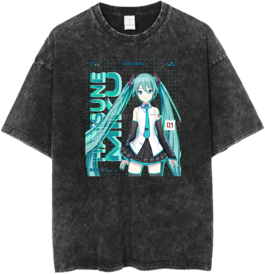 Hatsune Miku t- shirt One Size Washed 4