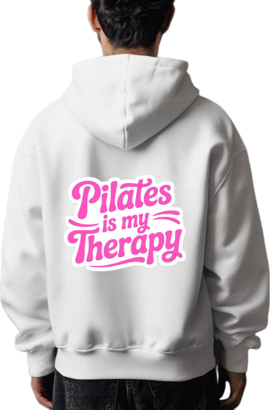 workout gym pilates Oversize Hoodie White Back 4