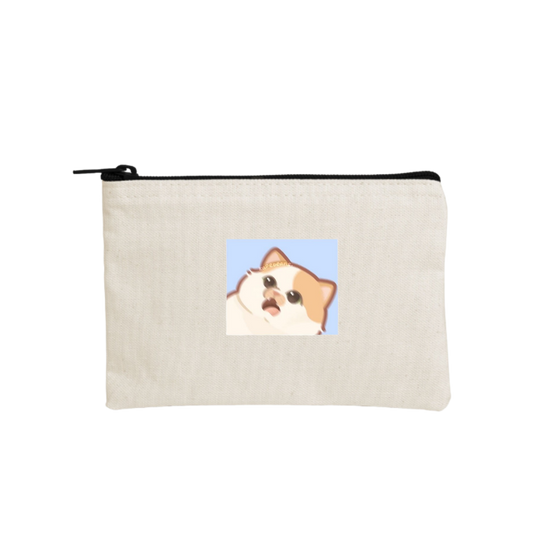 cat wallet pencil case Beige 50