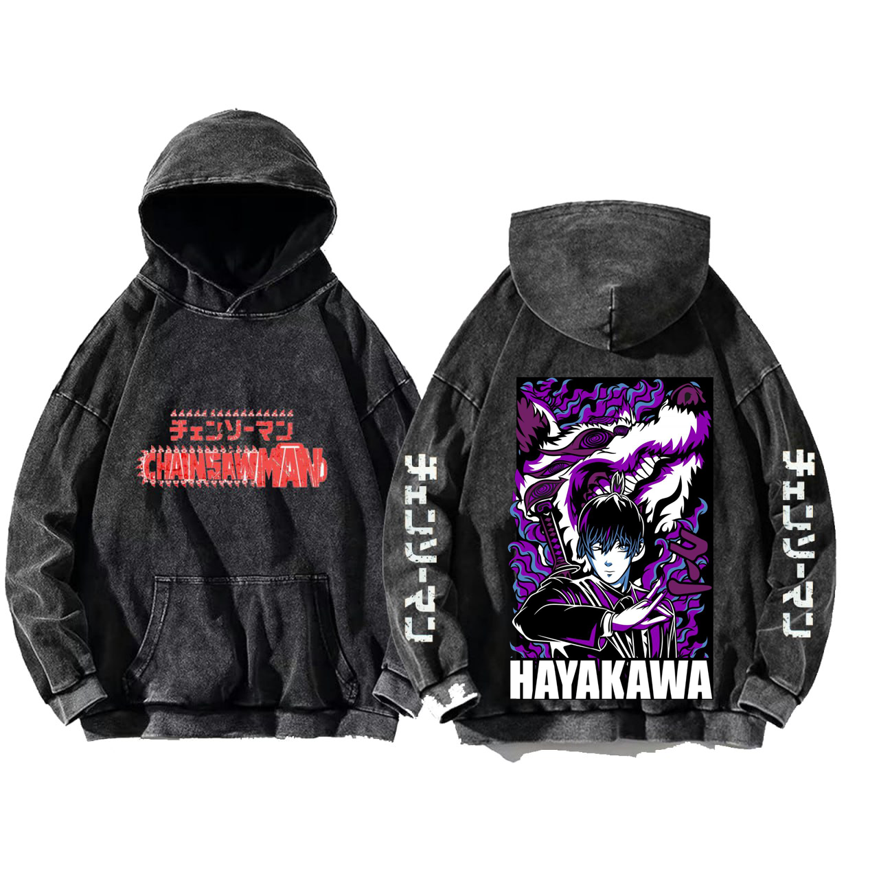 Chainsaw Man One Size hoodie Washed Back 50