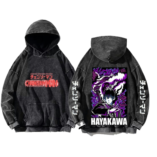 Chainsaw Man One Size hoodie Washed Back 50