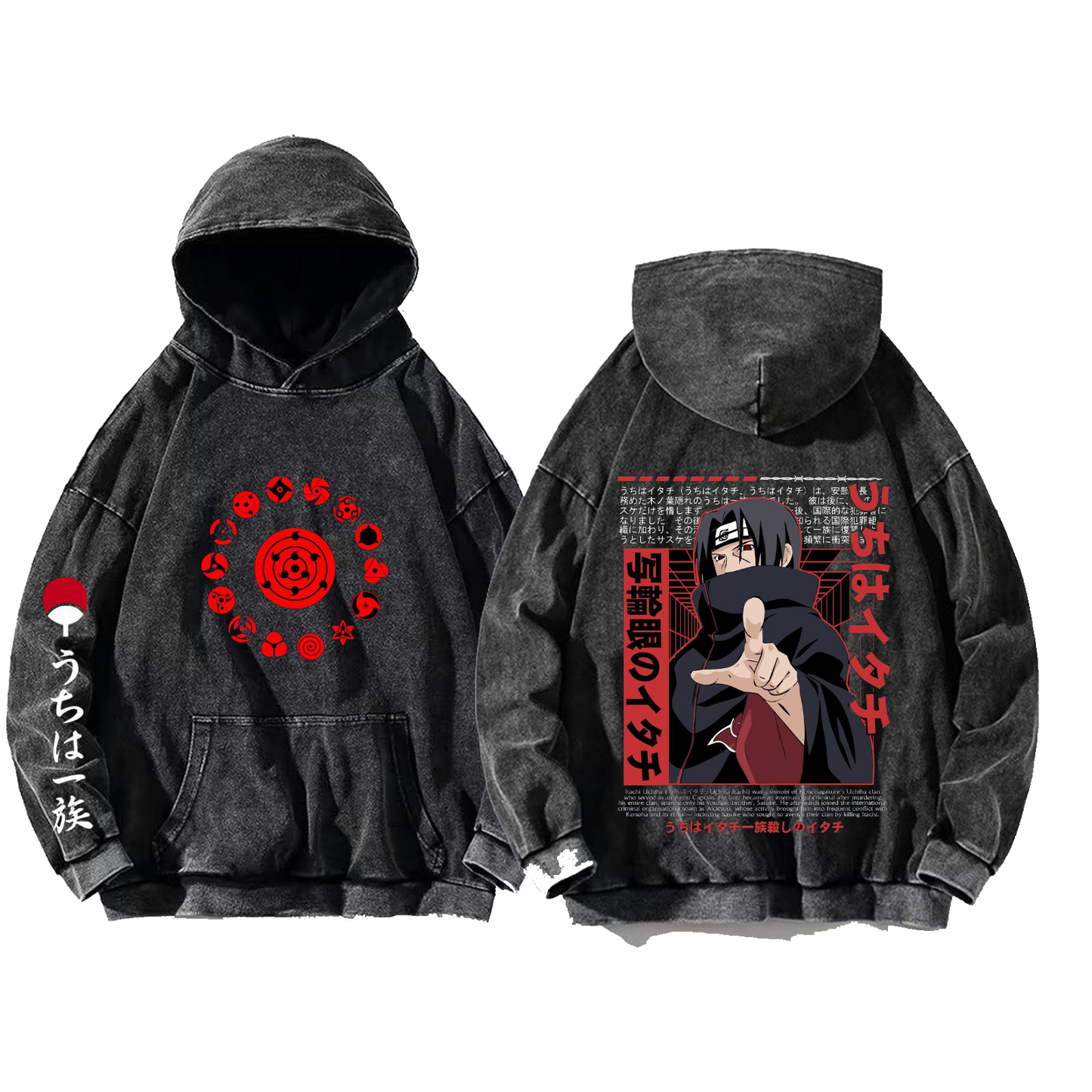 Naruto Shippuden One Size hoodie Washed Back 50