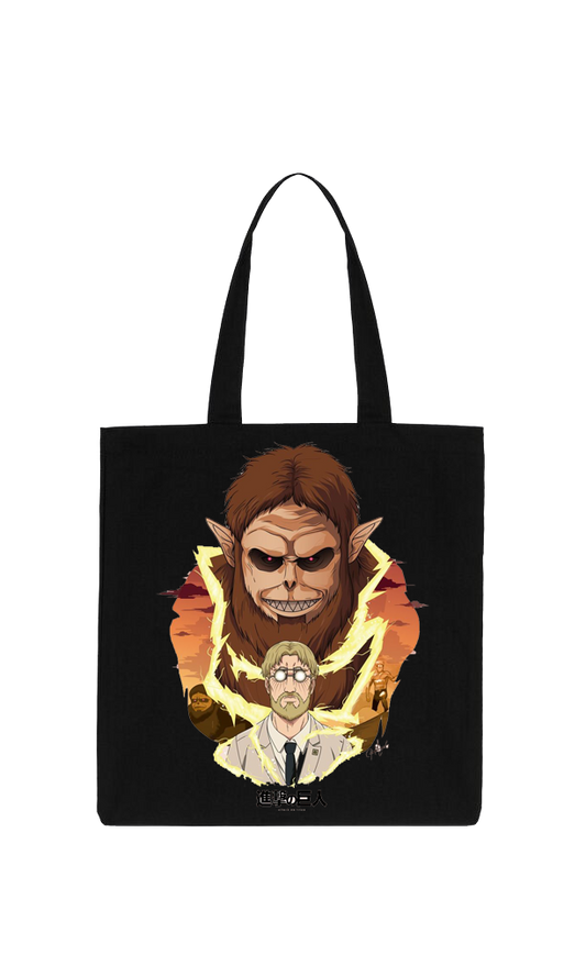 Anime Attack on titan shingeki no kyojin Aot Black tote bag 49