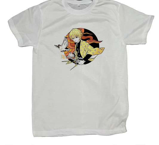 Anime Demon slayer nezuko tanjiro t- shirt fit White 49