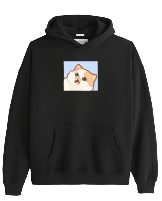 cat Oversize Hoodie Black 50