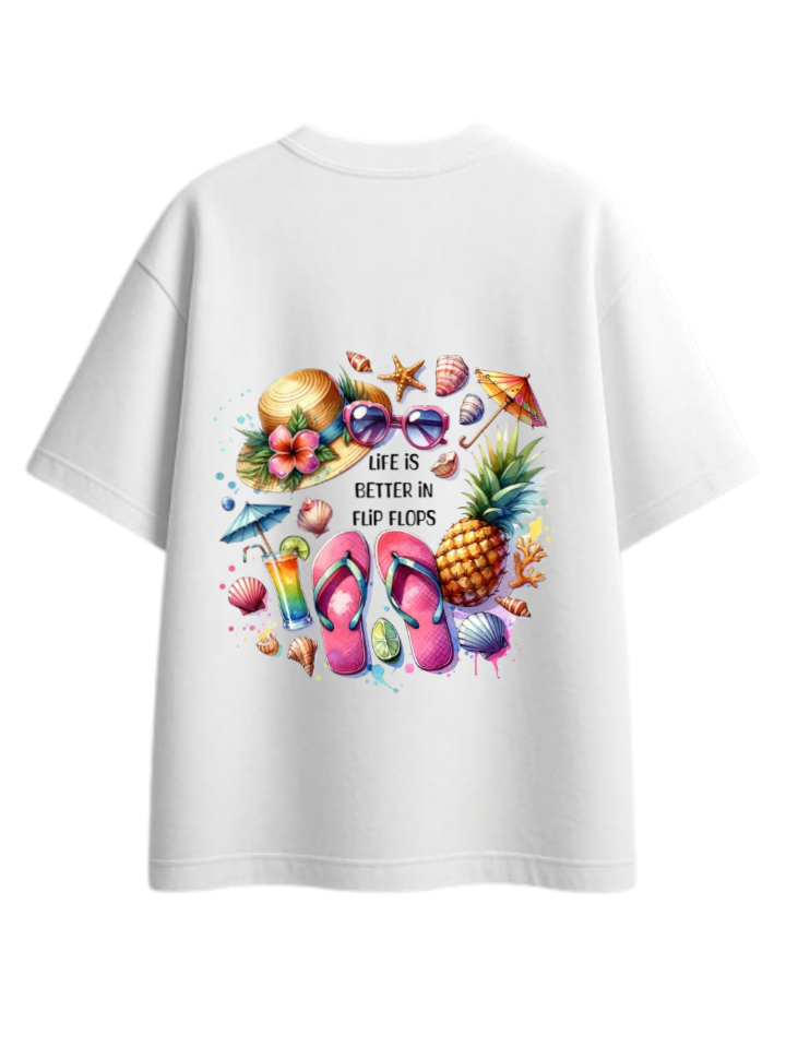 Summer Vibes t- shirt White Back 50