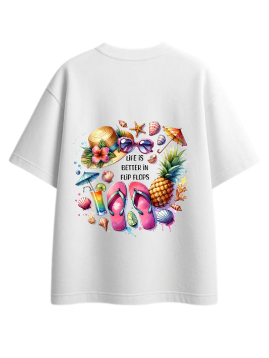 Summer Vibes t- shirt White Back 50