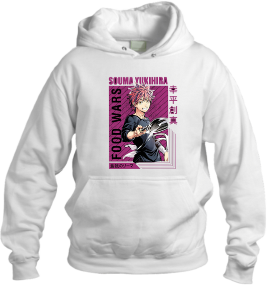 Shokugeki no Soma Sōma Yukihira Over Size hoodie White 3