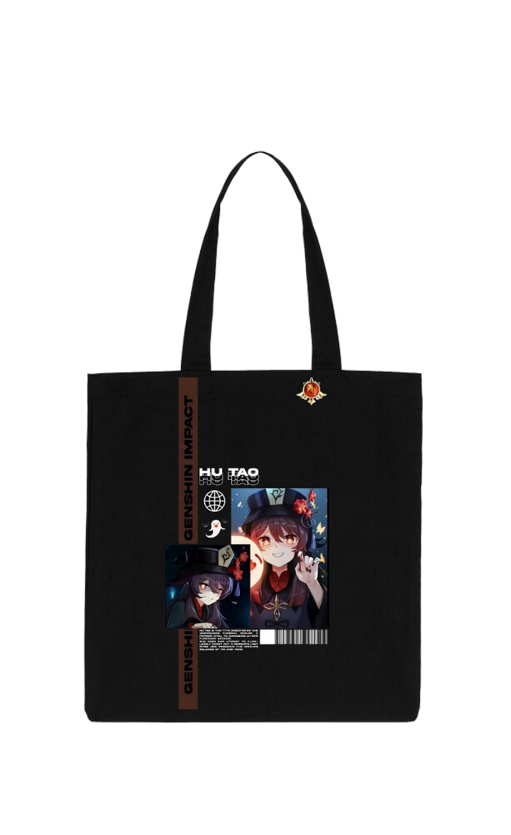 Genshin Impact Hu Tao tote bag Black 50