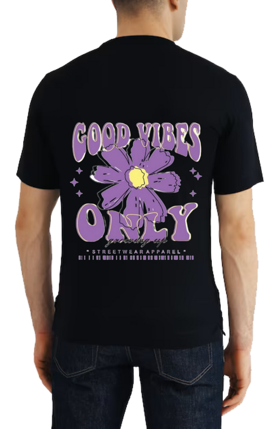 GOOD VIBES t- shirt One Size Black back 50