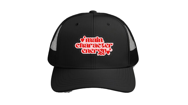 Baseball cap Black Main character energy 50
