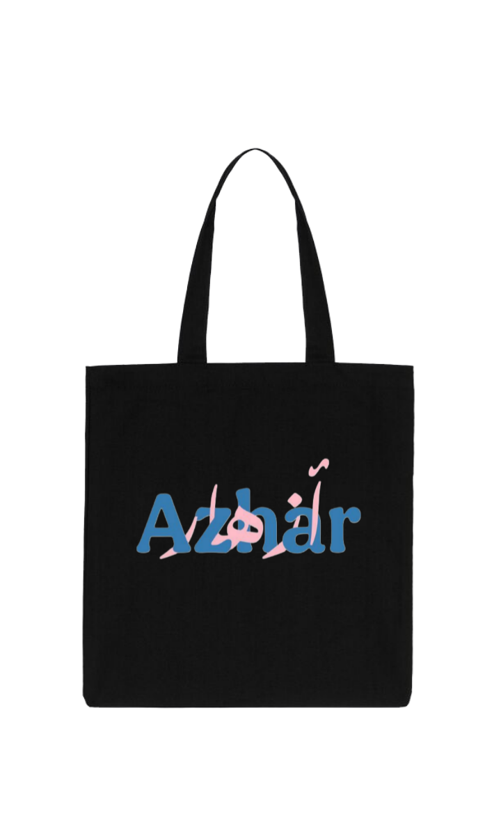 names tote bag Black aizihar 50
