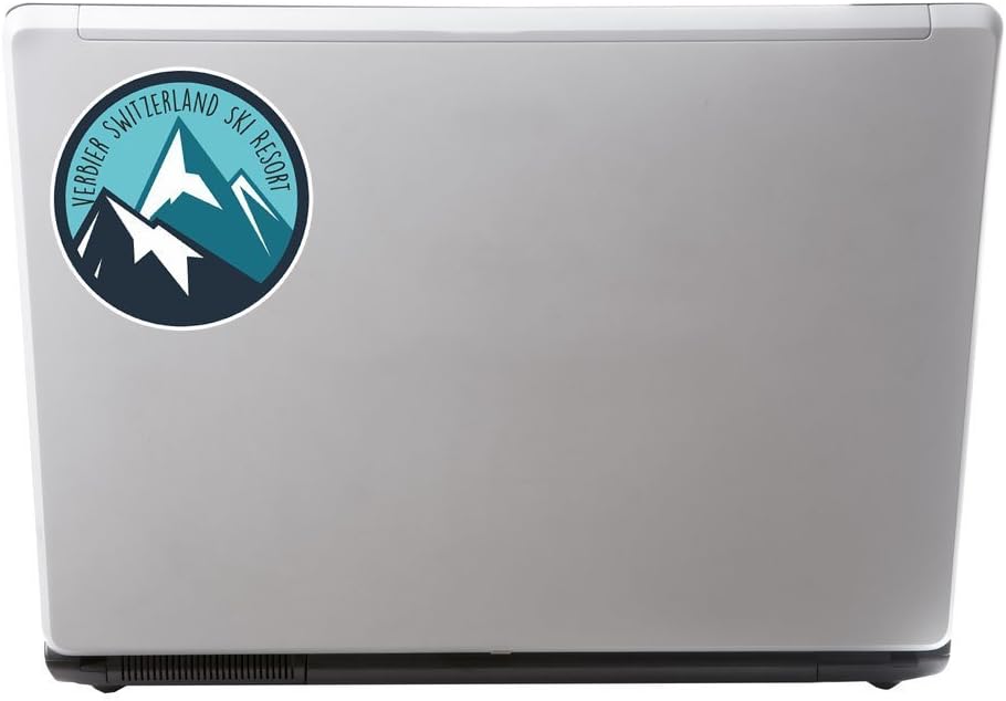 2 x 25cm/250mm Verbier Switzerland Ski Snowboard Resort Vinyl Sticker Decal Laptop Travel Luggage Car iPad Sign Fun #6436