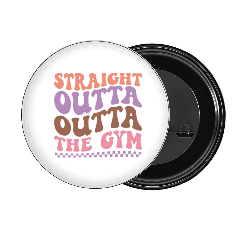 badge pin for bag workout gym pilates 50