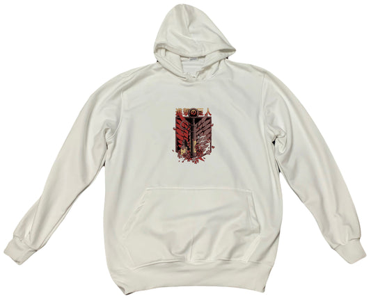 Anime Attack on titan shingeki no kyojin eren levi mikasa Aot White Oversize HOODIE 51