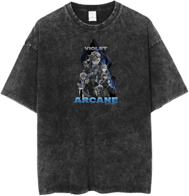League of Legends Vi t- shirt Over Size Washed 5