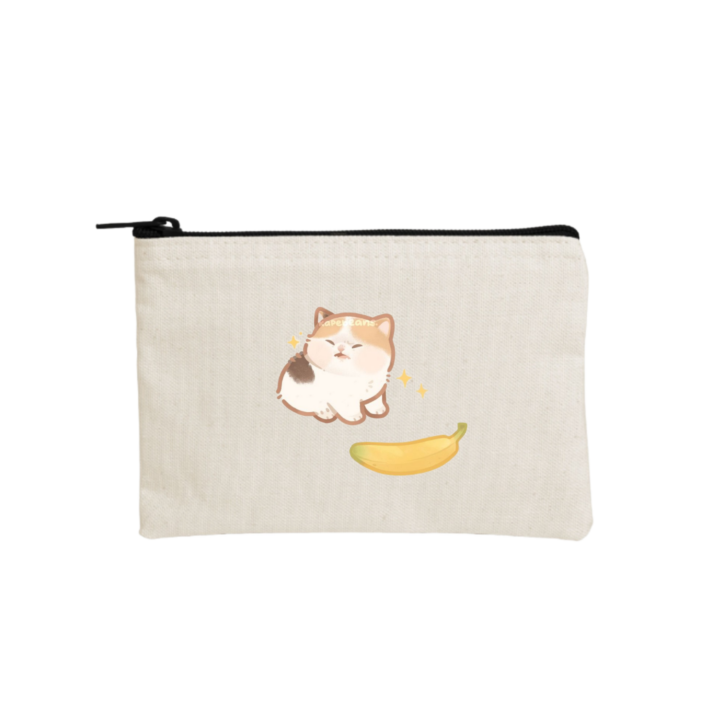 cat wallet pencil case Beige 51