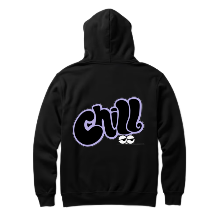 Chill One Size hoodie Black Back 51