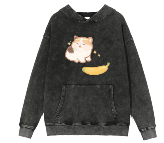 cat Oversize Hoodie Washed 51