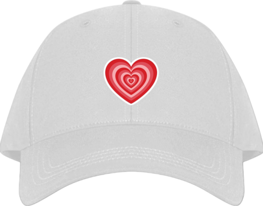 Baseball cap White Layered Heart Tunnel SVG 48