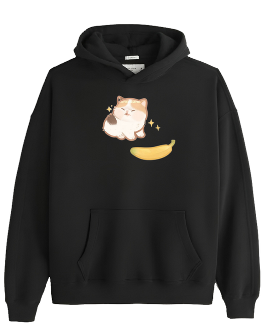 cat Oversize Hoodie Black 51