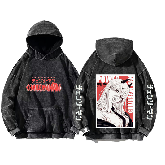 Chainsaw Man One Size hoodie Washed Back 51