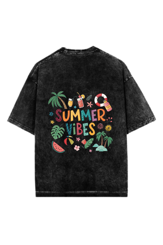 Summer Vibes One Size t- shirt Washed Back 51