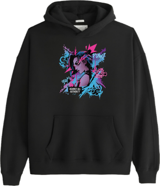 League of Legends Jinx Over Size hoodie Black 7