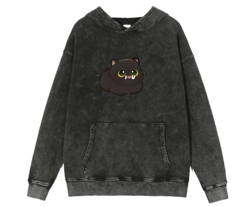 cat Oversize Hoodie Washed 52