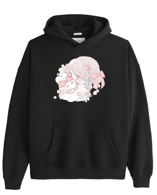 bunny Oversize Hoodie Black 52