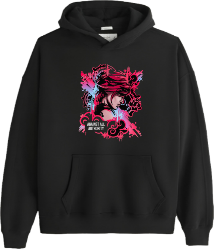 League of Legends Jinx Over Size hoodie Black 8