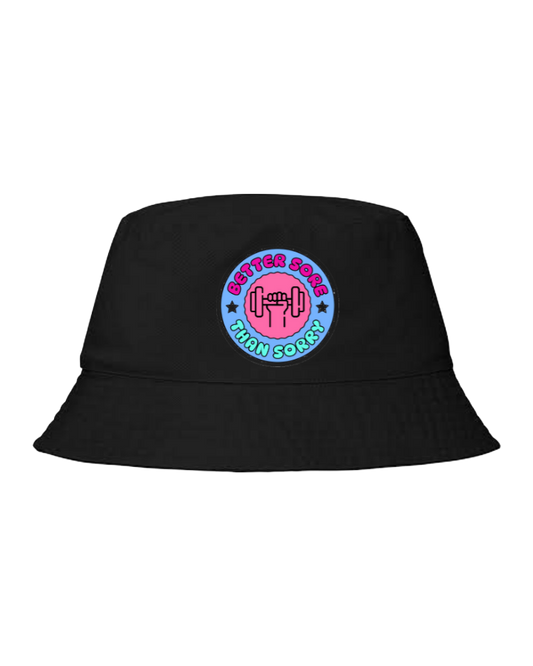 workout gym pilates Bucket hat Fishman hat cap Black 51