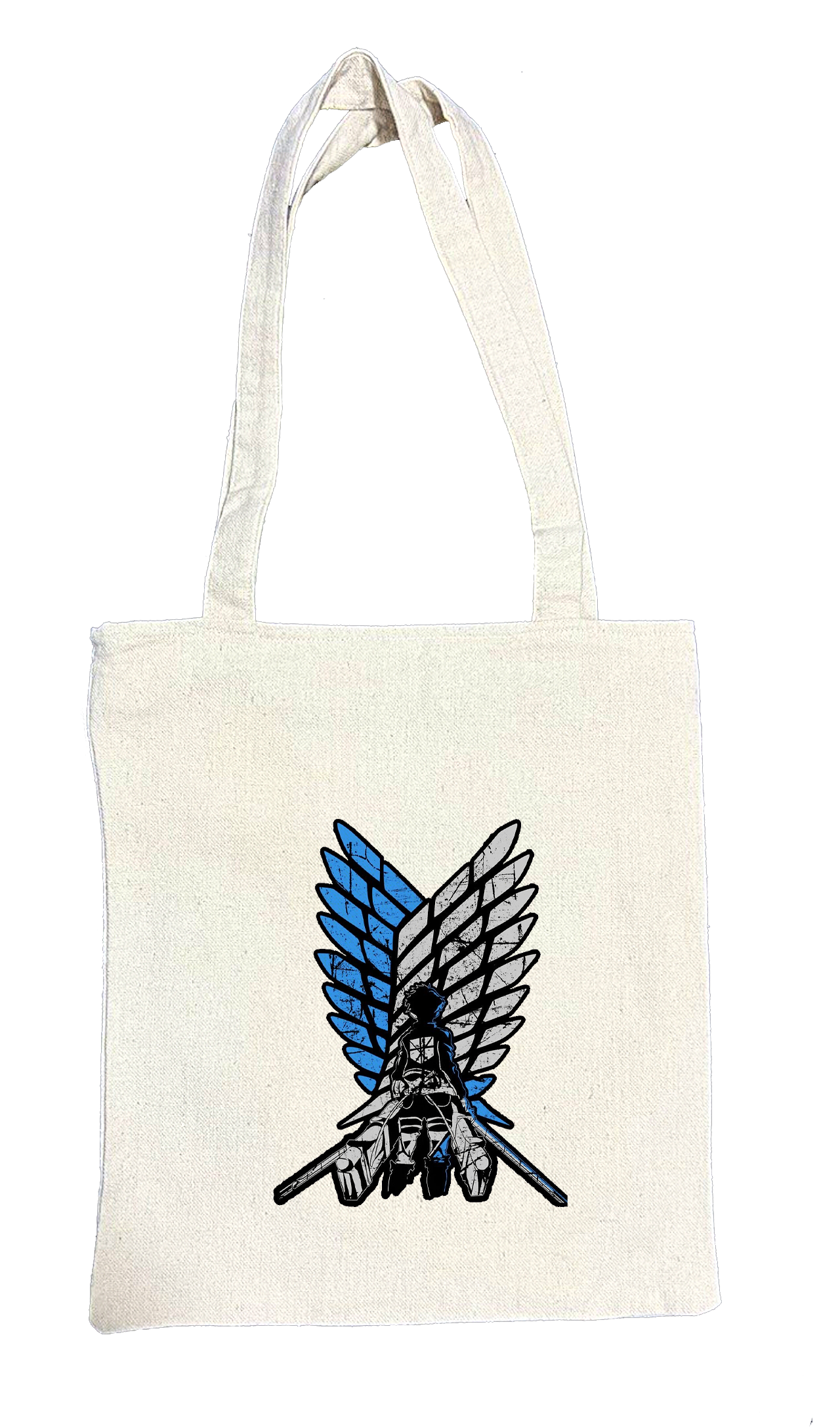 Anime Attack on titan shingeki no kyojin Aot biege tote bag 51