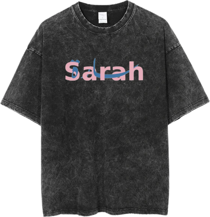 names t- shirt One Size Washed Sarah 52